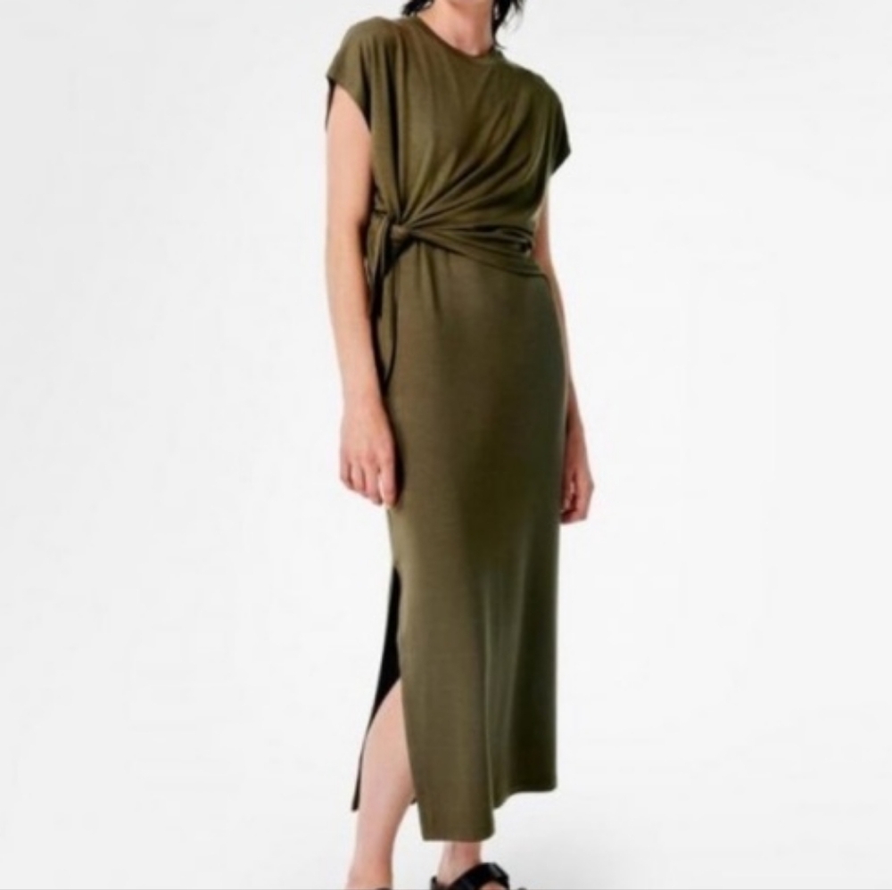 Sweaty Betty 'Mellow" Black Casual Soft Midi Convertible  Tshirt Dress - Picture 5 of 7